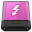 Pink Thunderbolt W Icon 32x32 png
